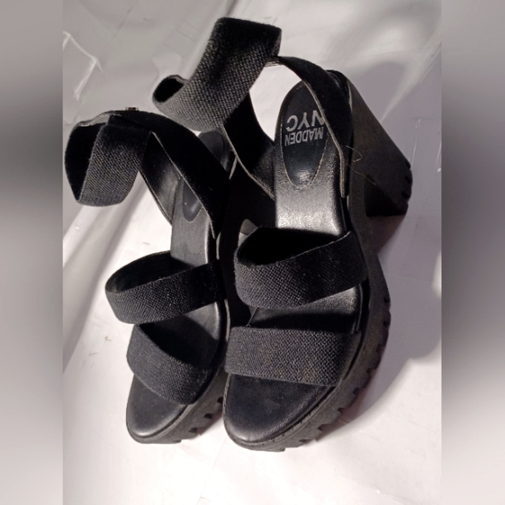 NYC madden chunky heeled sandals